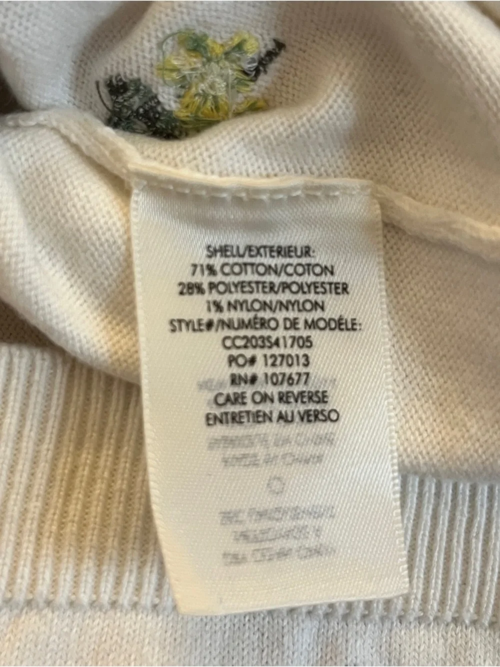 LIKE NEW - ALICE + OLIVIA Rissa Floral
Embroidered Sweater - Picture 3 of 3